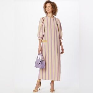 Samsøe Samsøe Striped Midi Dress 'Celestina' in Purple size XL